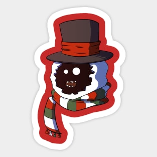 Zombie Snowman Sticker